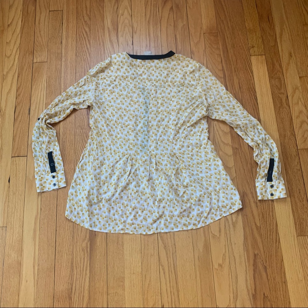Anthropologie Yellow and Black Blouse - Picture 7 of 7